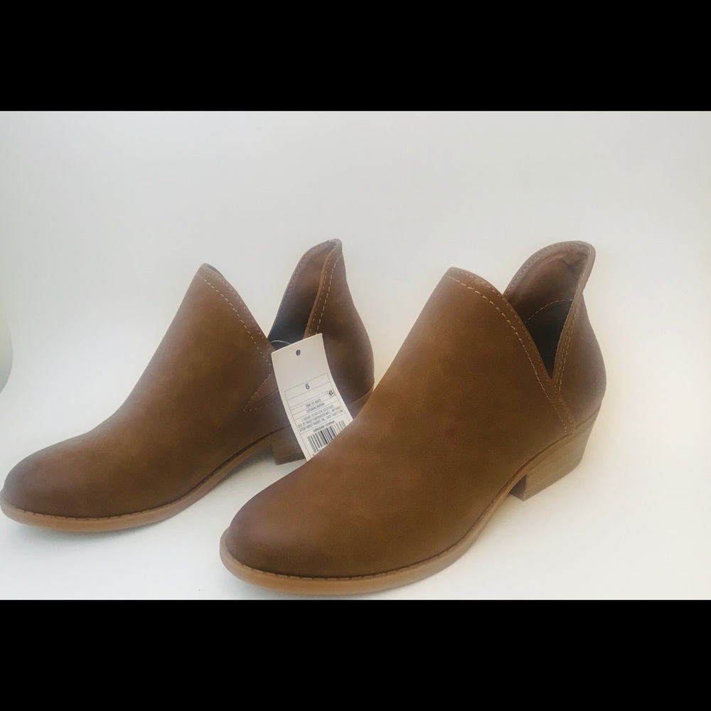 Leather Tan slip on shoes